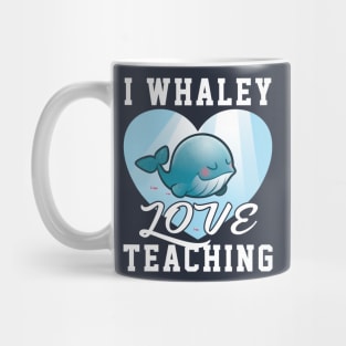 i love teaching gift cute whale Mug